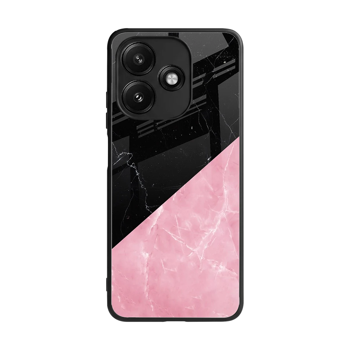 Obsidian Rose back phone cover | glass case for redmi 12 5g