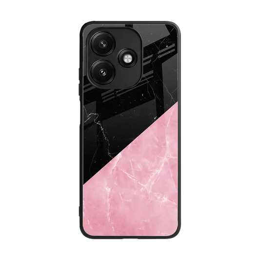 Obsidian Rose back phone cover | glass case for redmi 12 5g
