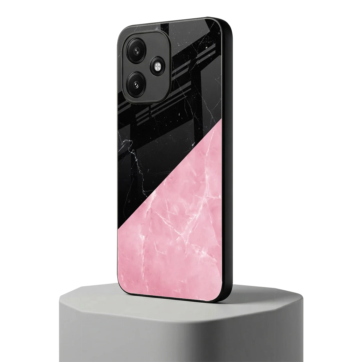 Obsidian Rose redmi 12 5g mobile cover | shockproof glass phone case