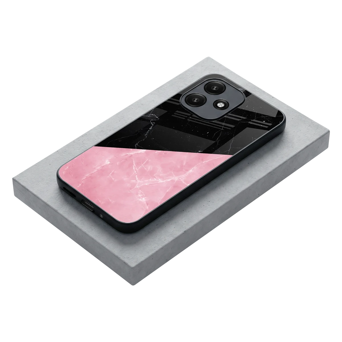 Obsidian Rose stylish phone case for redmi 12 5g | glossy glass and slim fit
