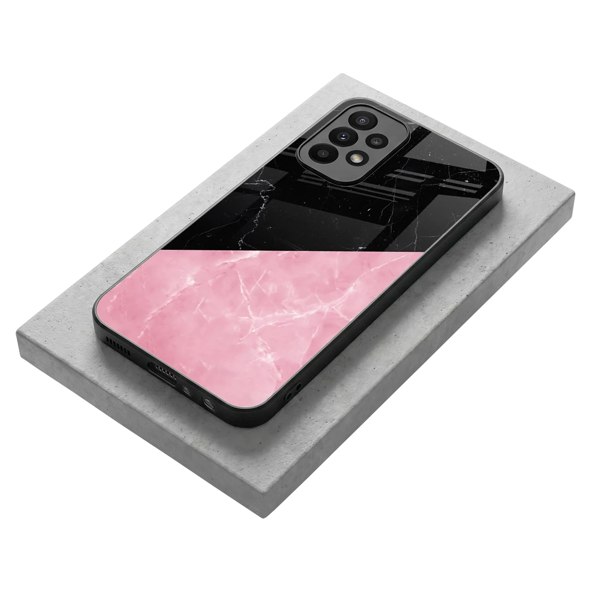 Obsidian Rose stylish phone case for samsung galaxy a23 | glossy glass and slim fit