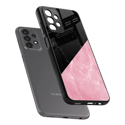 Obsidian Rose sleek samsung galaxy a23 cover with tempered glass back and TPU edges