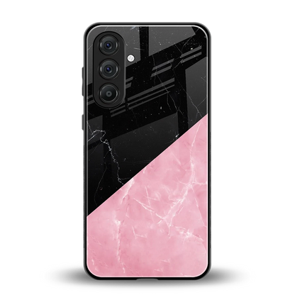 Obsidian Rose back phone cover | glass case for samsung galaxy a55 5g