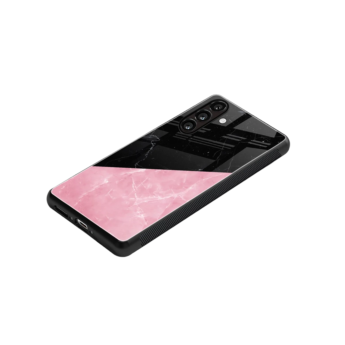 Obsidian Rose stylish phone case for samsung galaxy a55 5g | glossy glass and slim fit