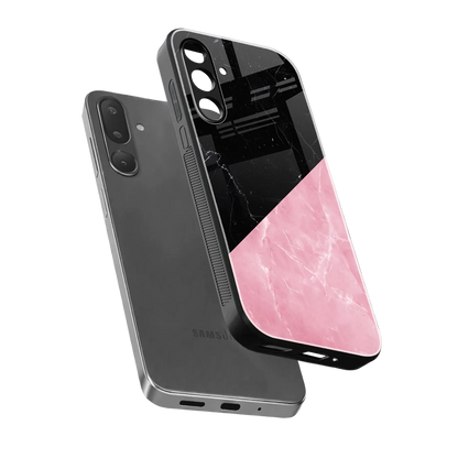 Obsidian Rose sleek samsung galaxy m56 5g cover with tempered glass back and TPU edges