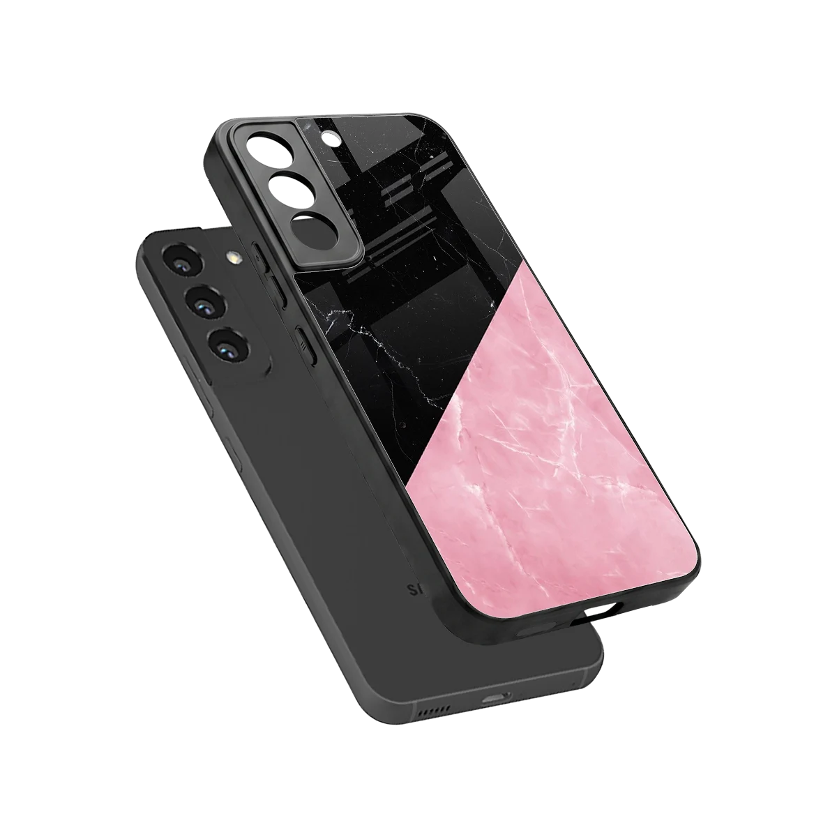Obsidian Rose sleek samsung galaxy s22 cover with tempered glass back and TPU edges