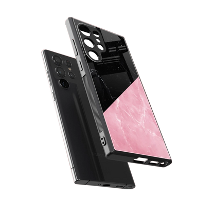 Obsidian Rose sleek samsung galaxy s24 ultra cover with tempered glass back and TPU edges