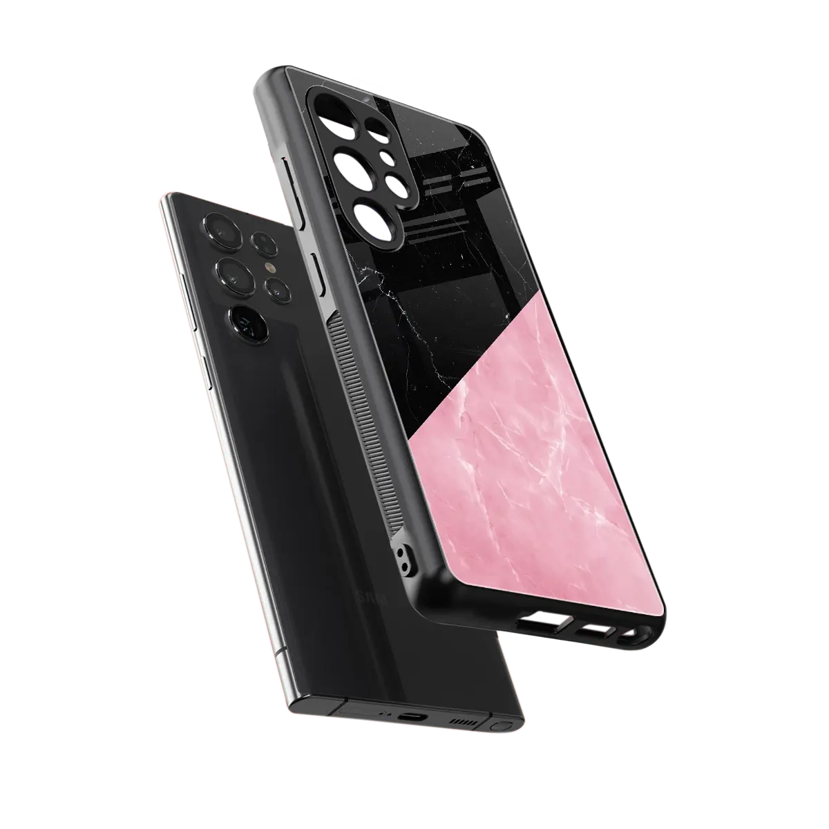 Obsidian Rose sleek samsung galaxy s25 ultra cover with tempered glass back and TPU edges