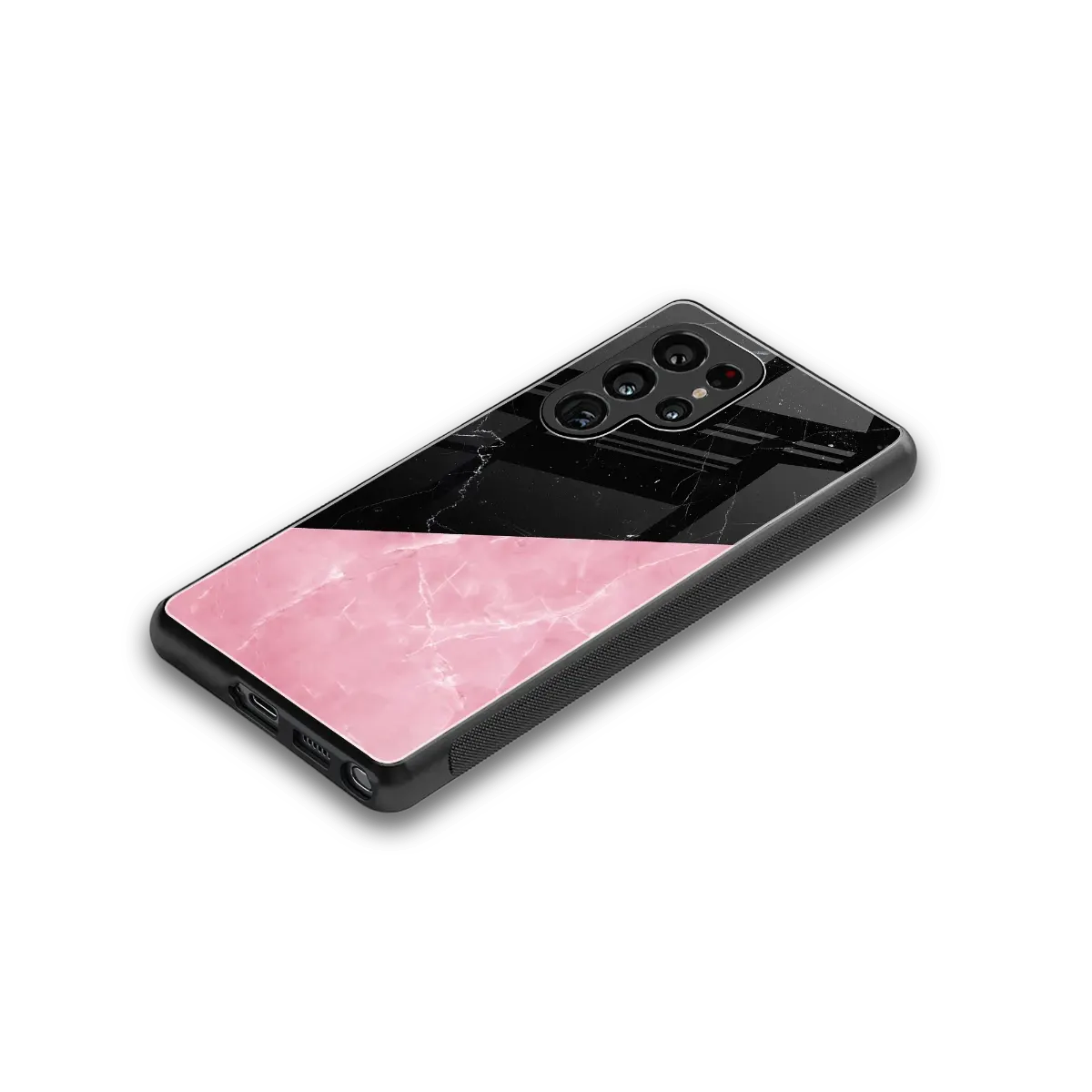 Obsidian Rose stylish phone case for samsung galaxy s25 ultra | glossy glass and slim fit