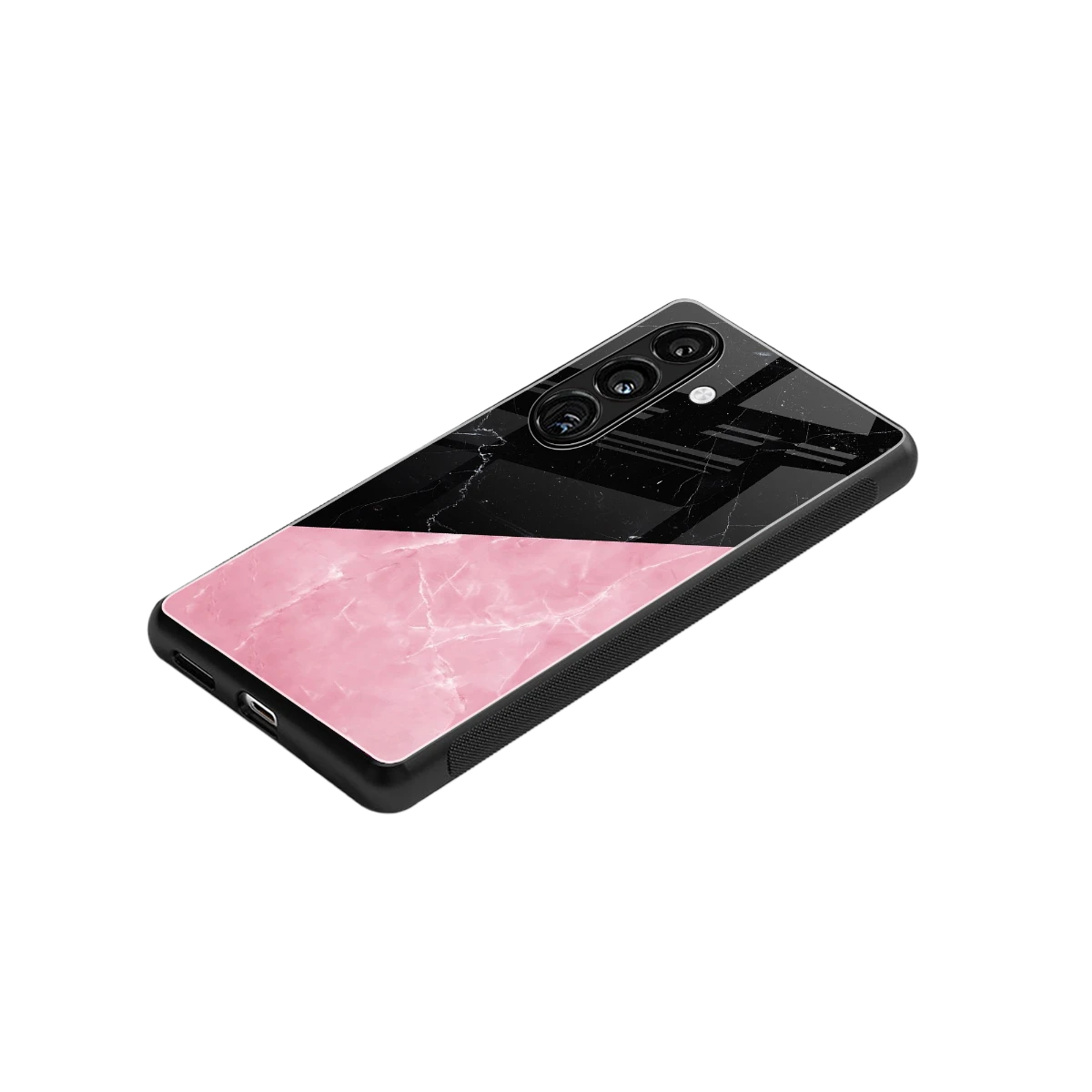 Obsidian Rose stylish phone case for samsung galaxy s25 fe | glossy glass and slim fit