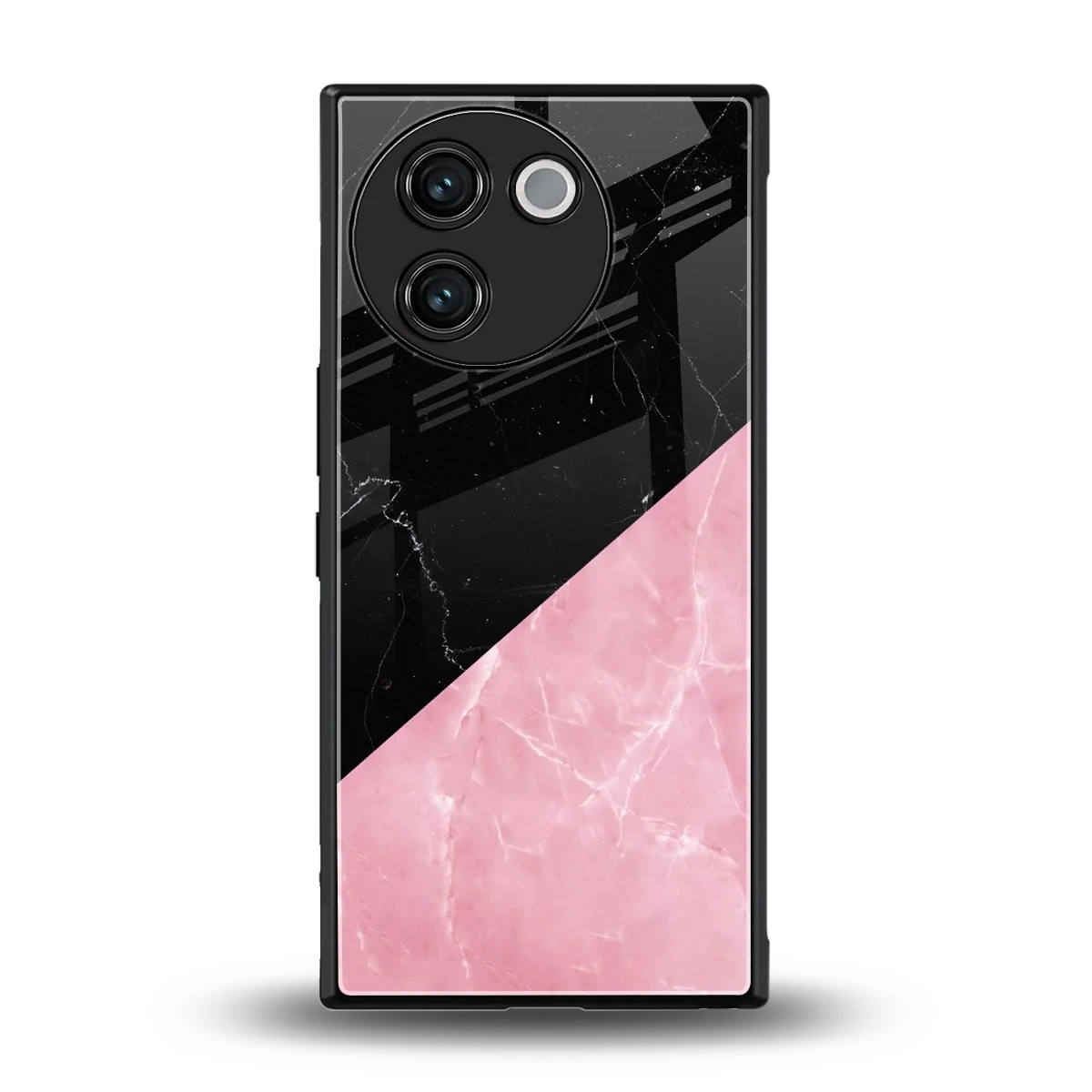 Obsidian Rose back phone cover | glass case for vivo v30e