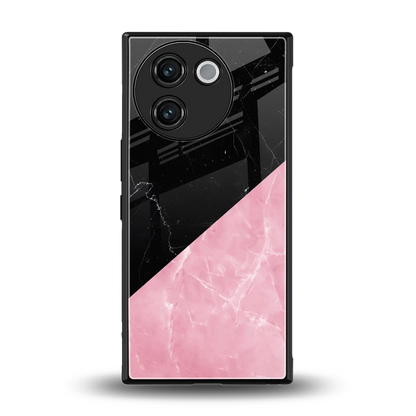 Obsidian Rose back phone cover | glass case for vivo v30e