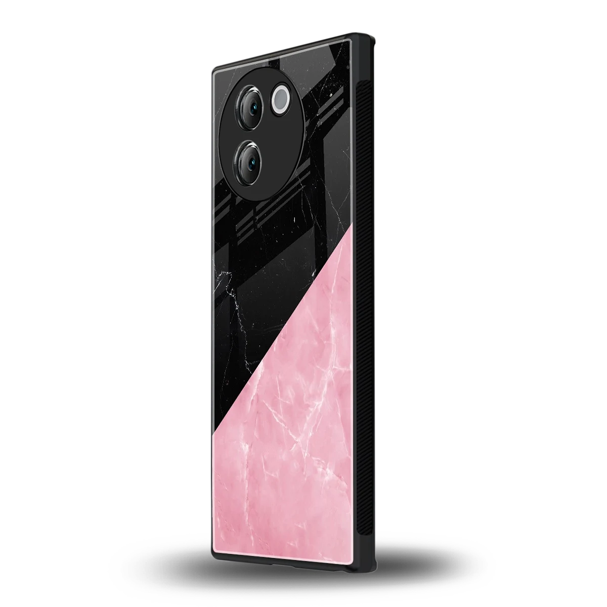 Obsidian Rose vivo v30e mobile cover | shockproof glass phone case