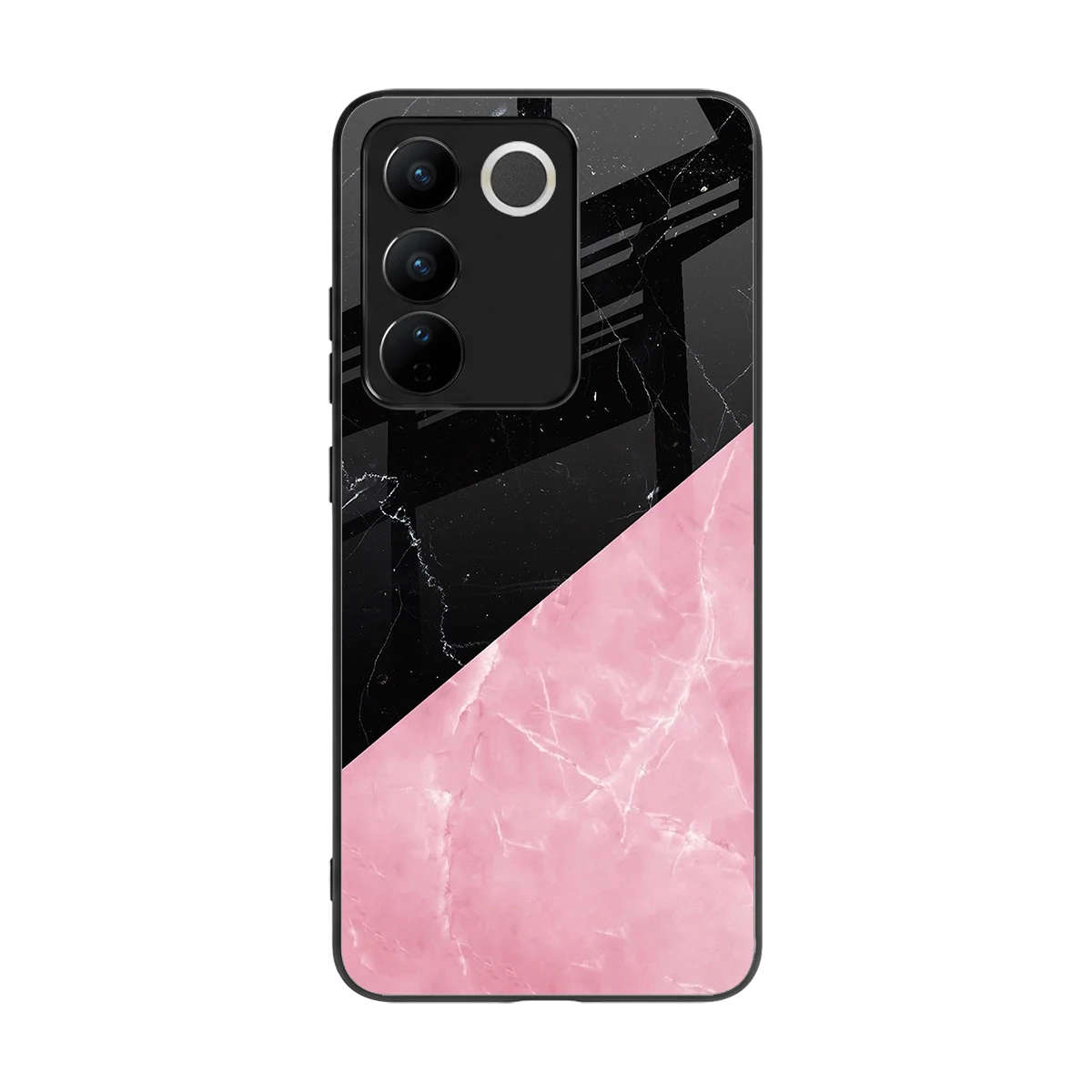 Obsidian Rose back phone cover | glass case for vivo v27 5g