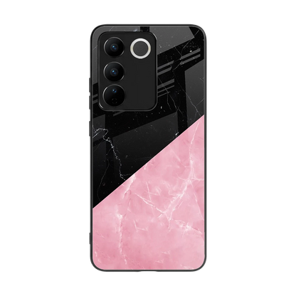Obsidian Rose back phone cover | glass case for vivo v27 5g