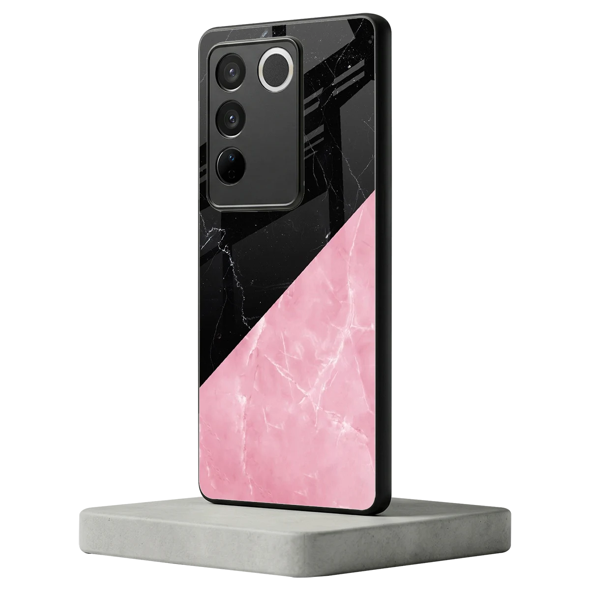 Obsidian Rose vivo v27 5g mobile cover | shockproof glass phone case