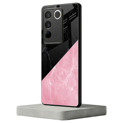 Obsidian Rose vivo v27 5g mobile cover | shockproof glass phone case