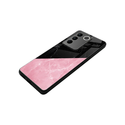 Obsidian Rose stylish phone case for vivo v27 5g | glossy glass and slim fit