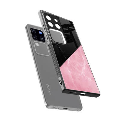 Obsidian Rose sleekvivo v30 pro cover with tempered glass back and TPU edges