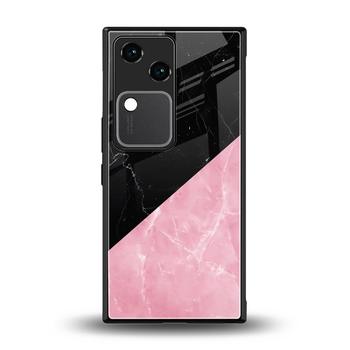 Obsidian Rose back phone cover | glass case for vivo v30