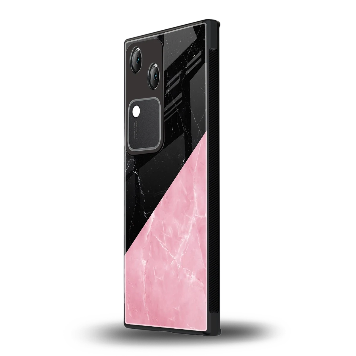 Obsidian Rose vivo v30 mobile cover | shockproof glass phone case