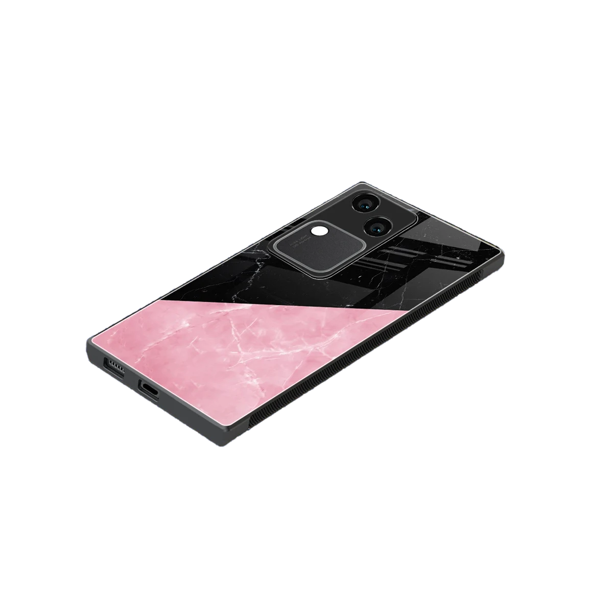 Obsidian Rose stylish phone case for vivo v30 | glossy glass and slim fit
