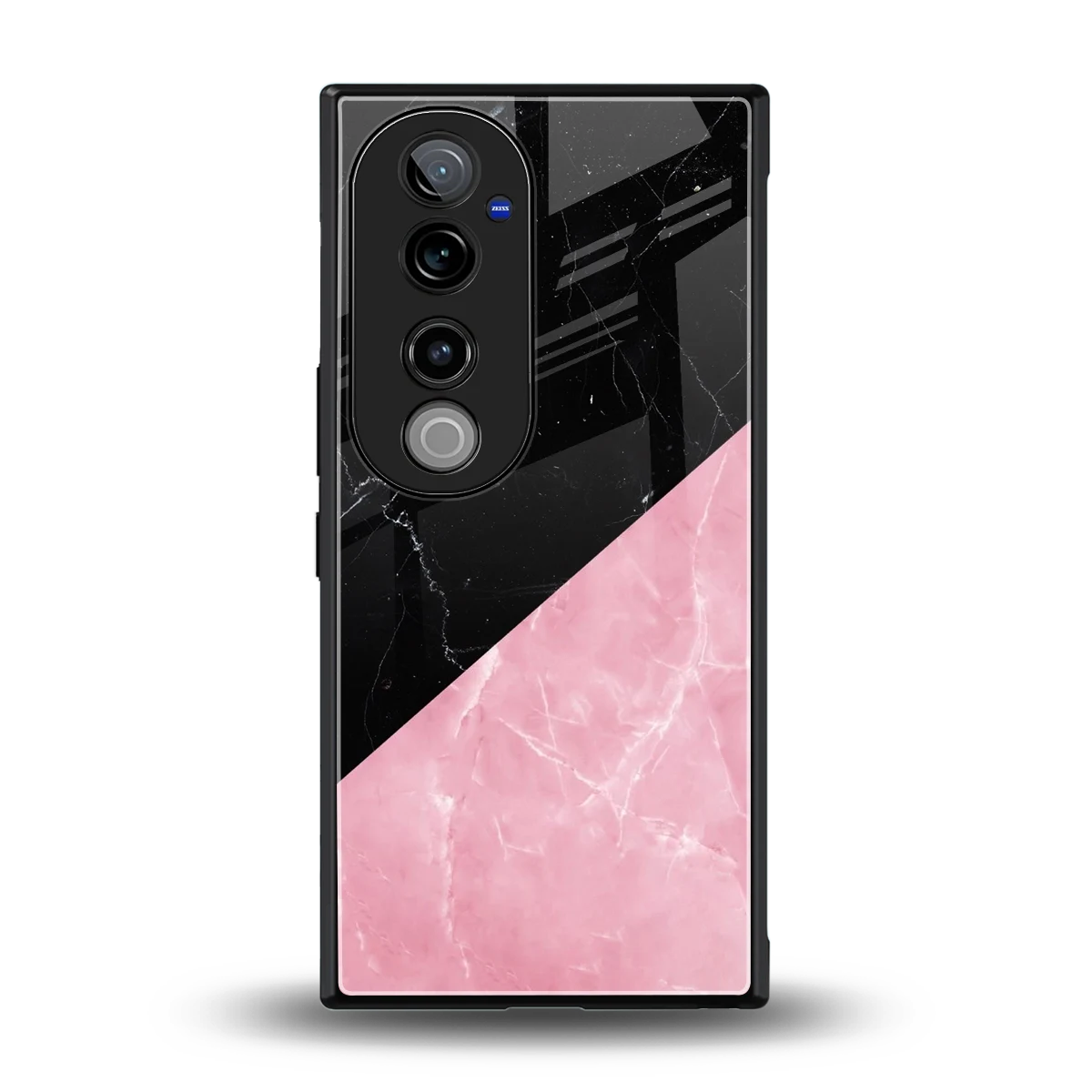 Obsidian Rose back phone cover | glass case for vivo v40 pro