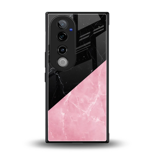 Obsidian Rose back phone cover | glass case for vivo v40 pro