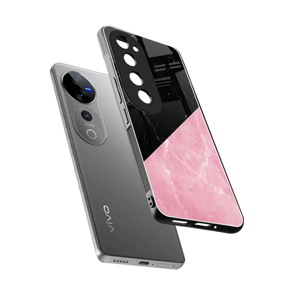 Obsidian Rose sleek vivo v40 pro cover with tempered glass back and TPU edges