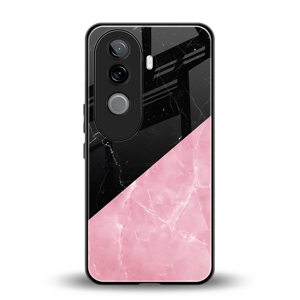 Obsidian Rose back phone cover | glass case for vivo v40e