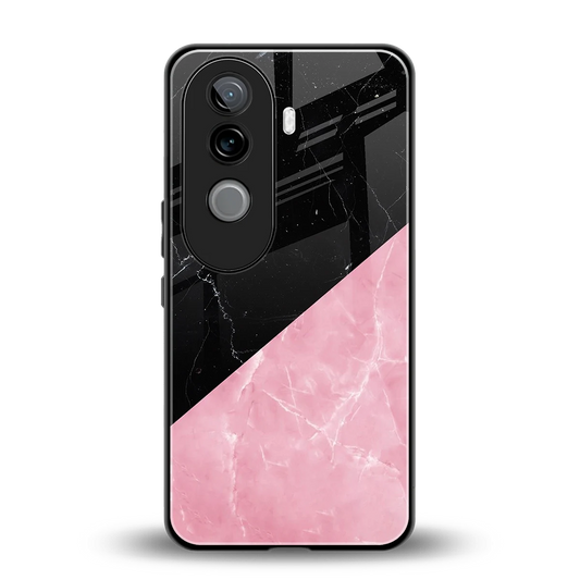 Obsidian Rose back phone cover | glass case for vivo v40e