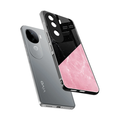 Obsidian Rose sleek vivo v40e cover with tempered glass back and TPU edges