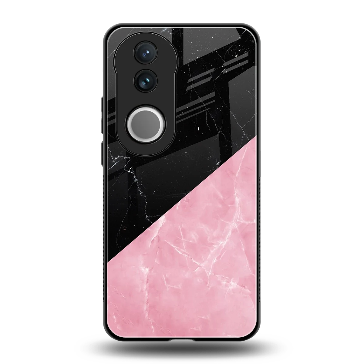 Obsidian Rose back phone cover | glass case for vivo v50
