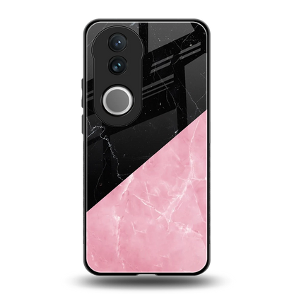 Obsidian Rose back phone cover | glass case for vivo v50
