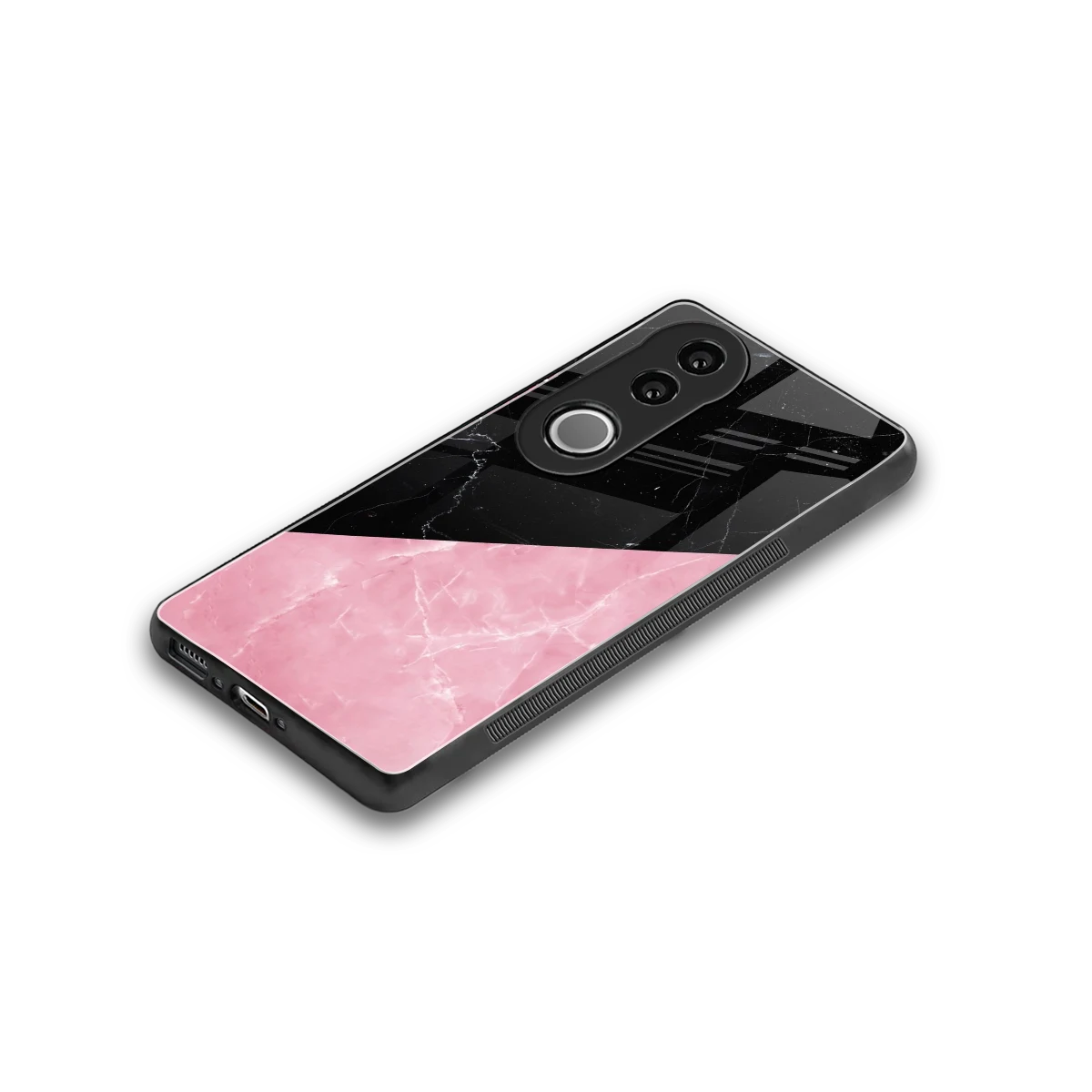 Obsidian Rose stylish phone case for vivo v50 | glossy glass and slim fit