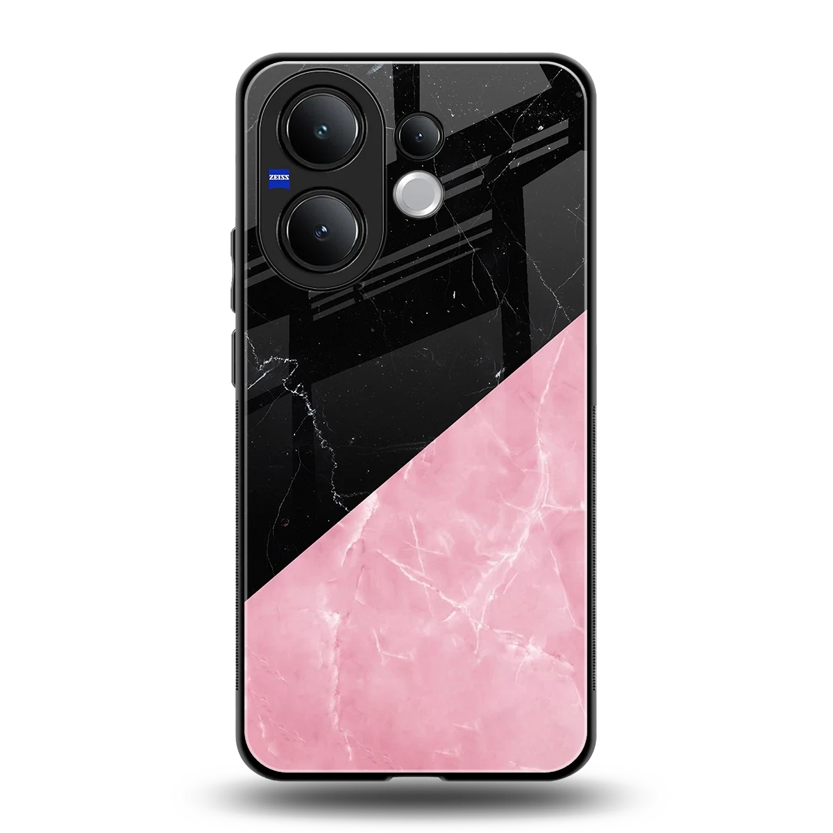 Obsidian Rose back phone cover | glass case for vivo v60