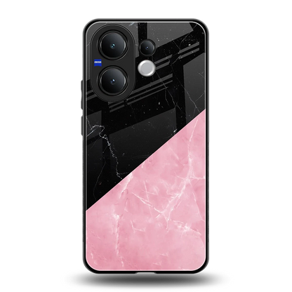 Obsidian Rose back phone cover | glass case for vivo v60