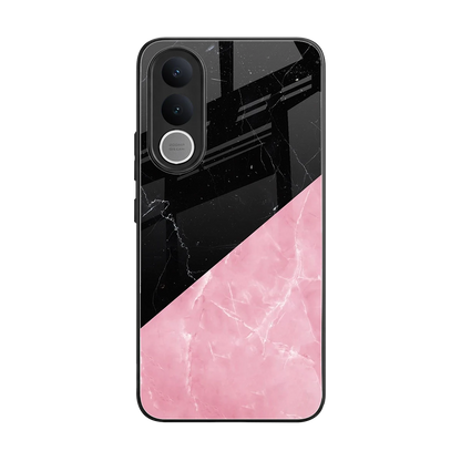 Obsidian Rose back phone cover | glass case for vivo v70 fe
