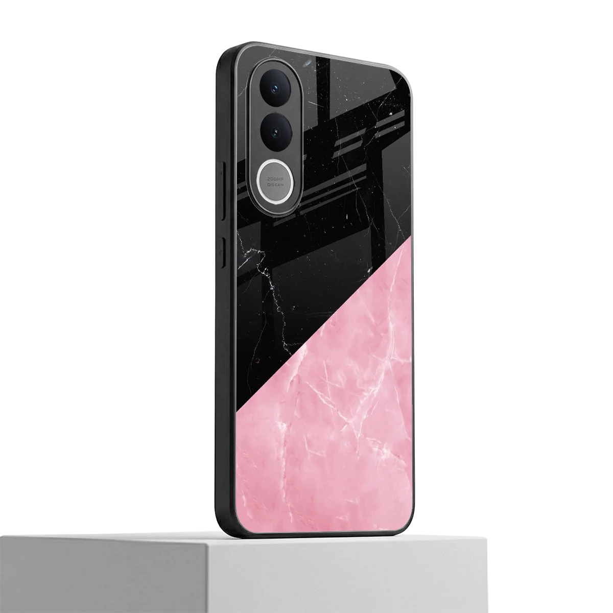 Obsidian Rose vivo v70 fe mobile cover | shockproof glass phone case
