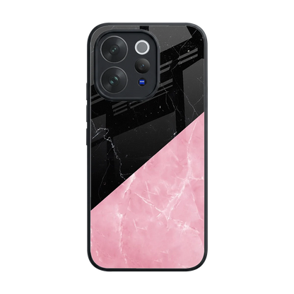 Obsidian Rose back phone cover | glass case for vivo v70