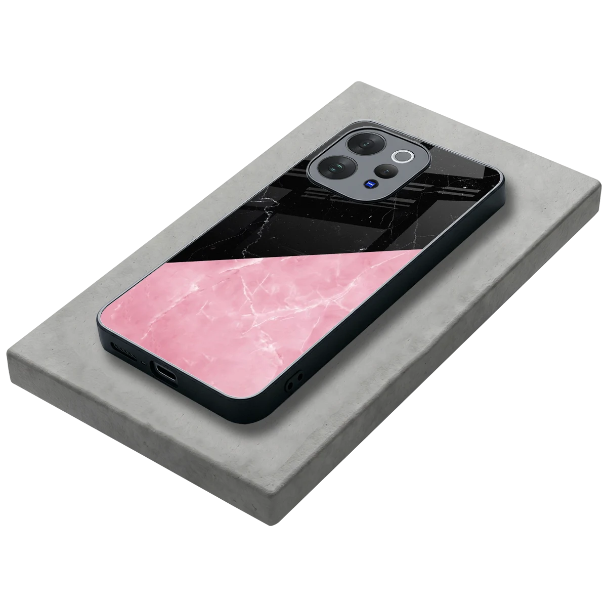 Obsidian Rose stylish phone case for vivo v70 | glossy glass and slim fit