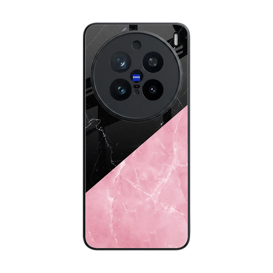 Obsidian Rose back phone cover | glass case for vivo x200 pro