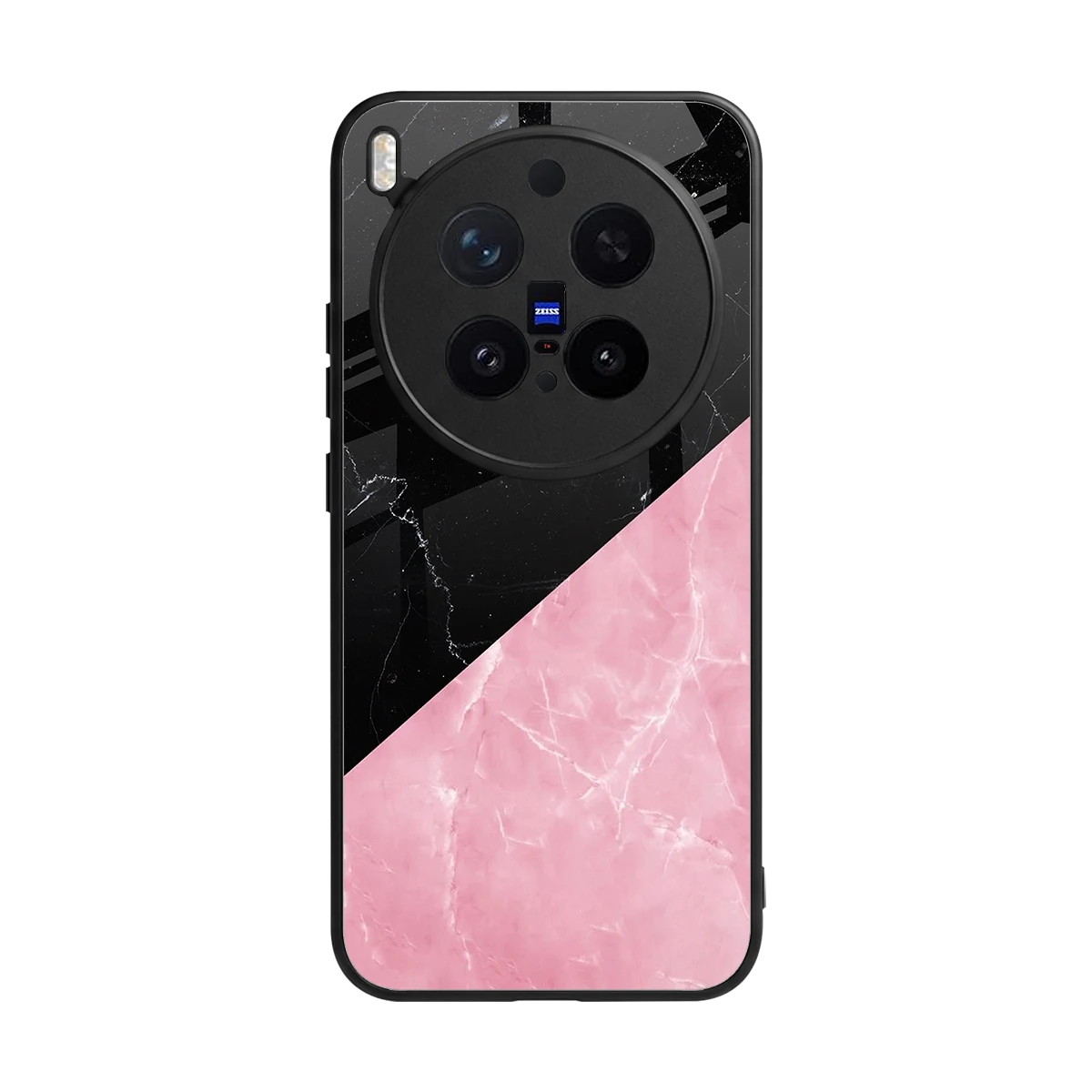 Obsidian Rose back phone cover | glass case for vivo x300 pro