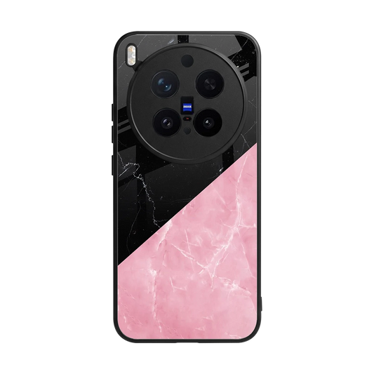 Obsidian Rose back phone cover | glass case for vivo x300 pro