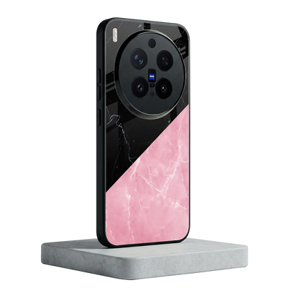 Obsidian Rose vivo x300 pro mobile cover | shockproof glass phone case