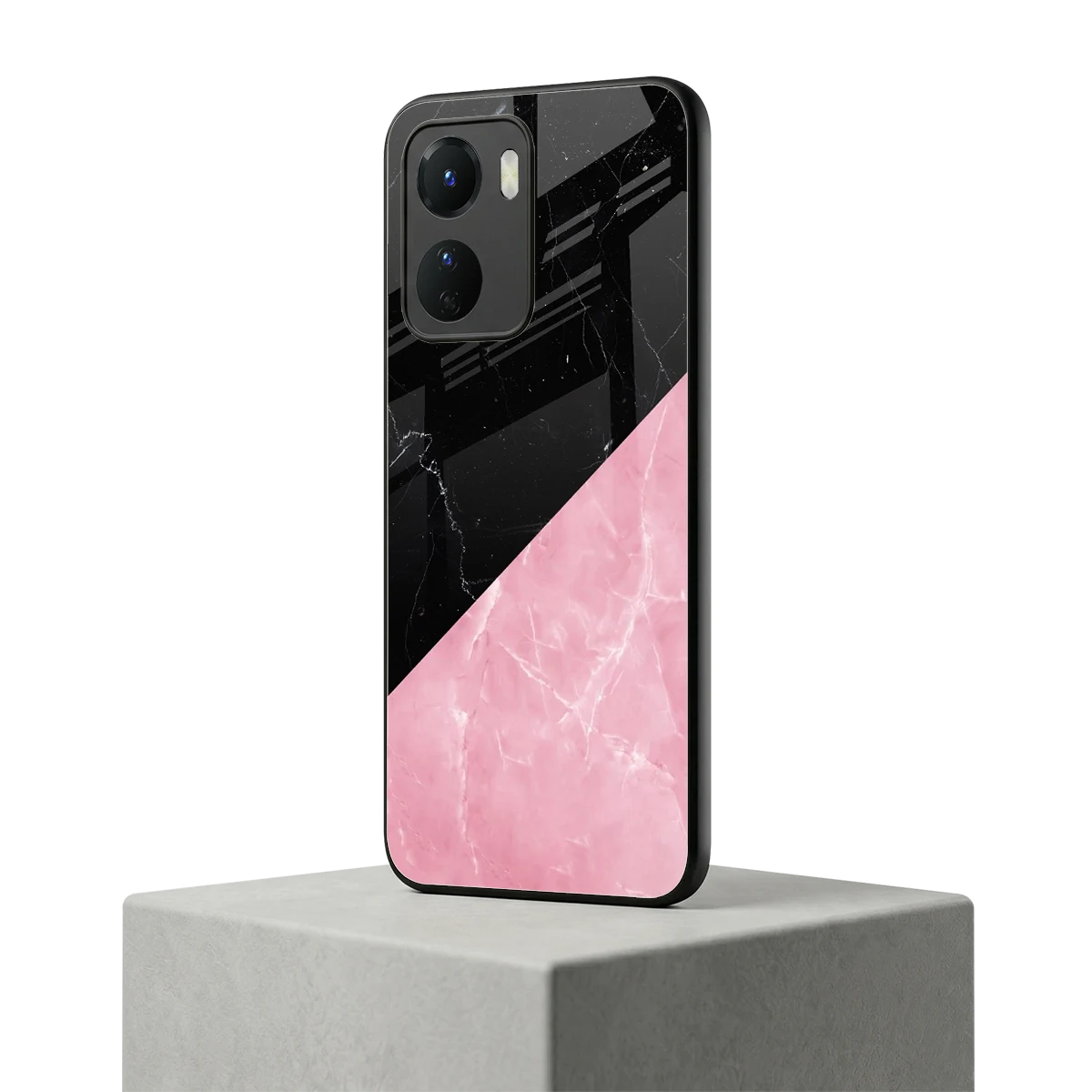 Obsidian Rose vivo y16 mobile cover | shockproof glass phone case