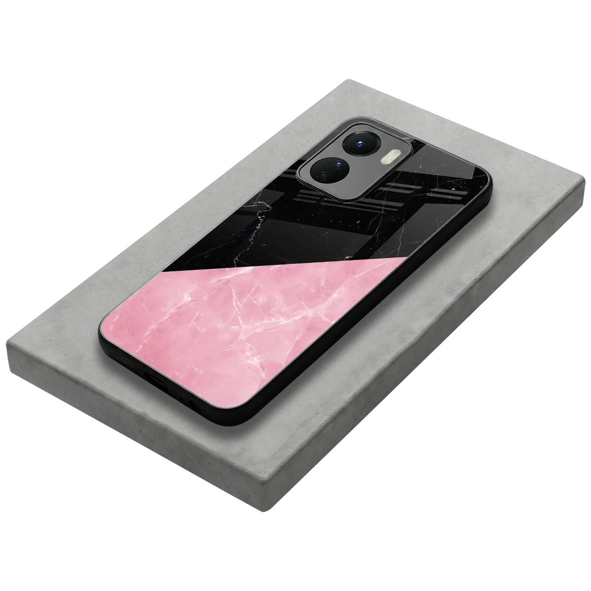 Obsidian Rose stylish phone case for vivo y16 | glossy glass and slim fit