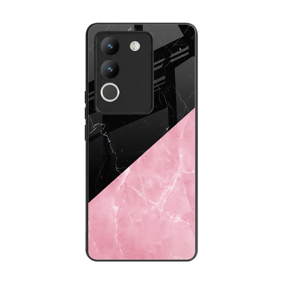 Obsidian Rose back phone cover | glass case for vivo y200 5g