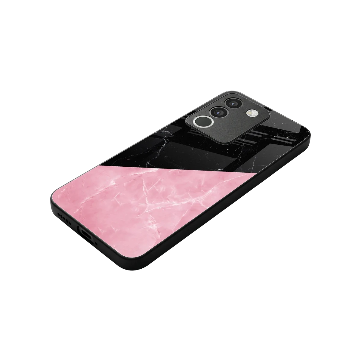 Obsidian Rose stylish phone case for vivo y200 5g | glossy glass and slim fit