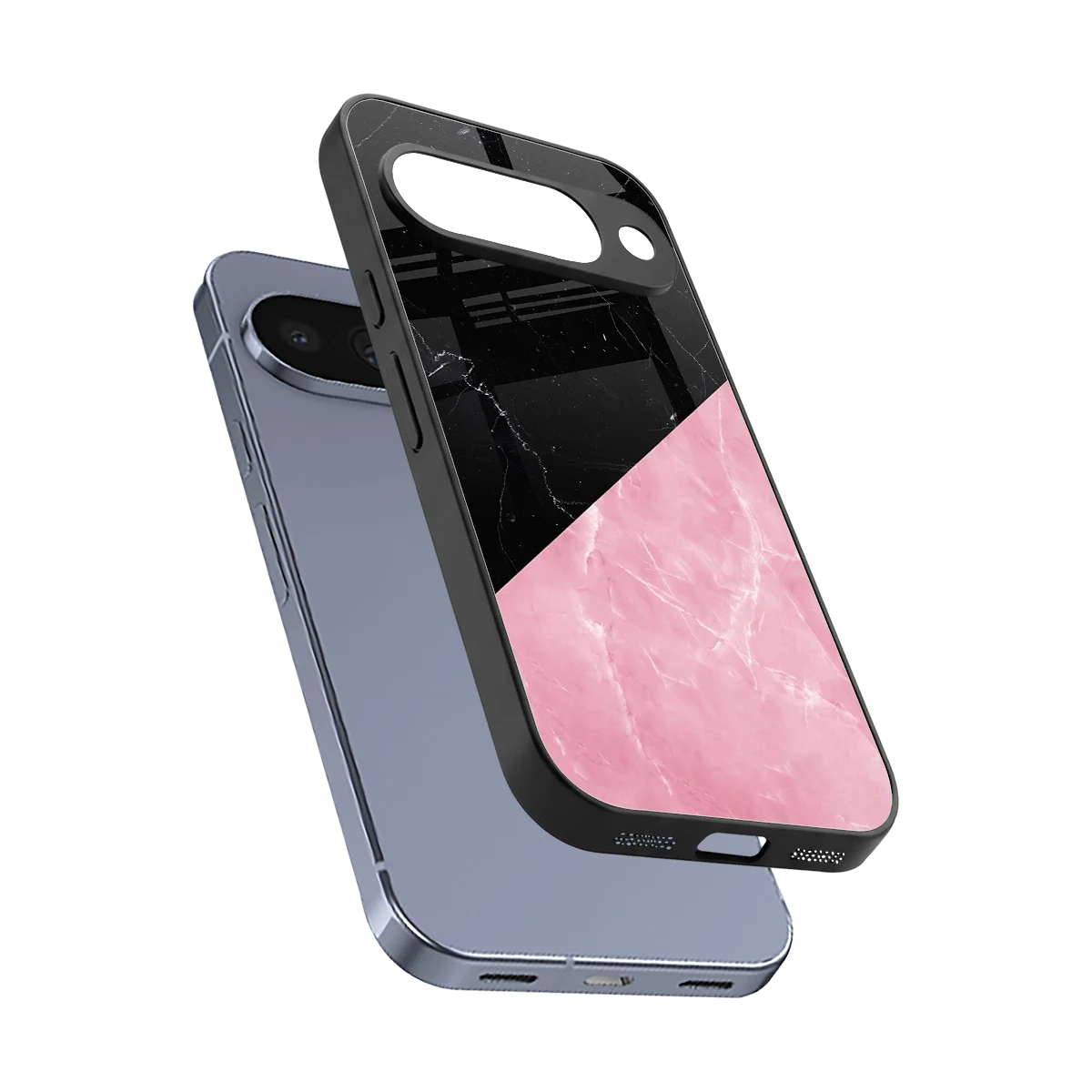 Obsidian Rose sleek google pixel 10 cover with tempered glass back and TPU edges